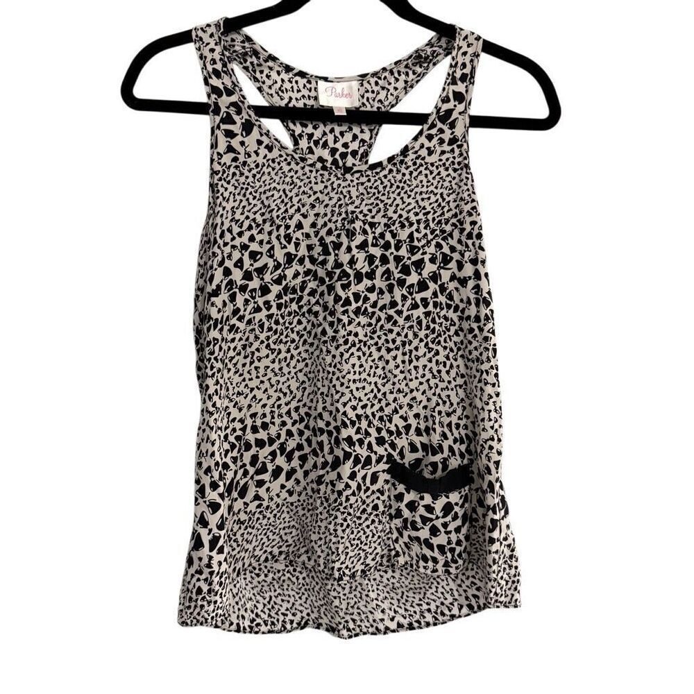 parker 100% silk tank top size xs